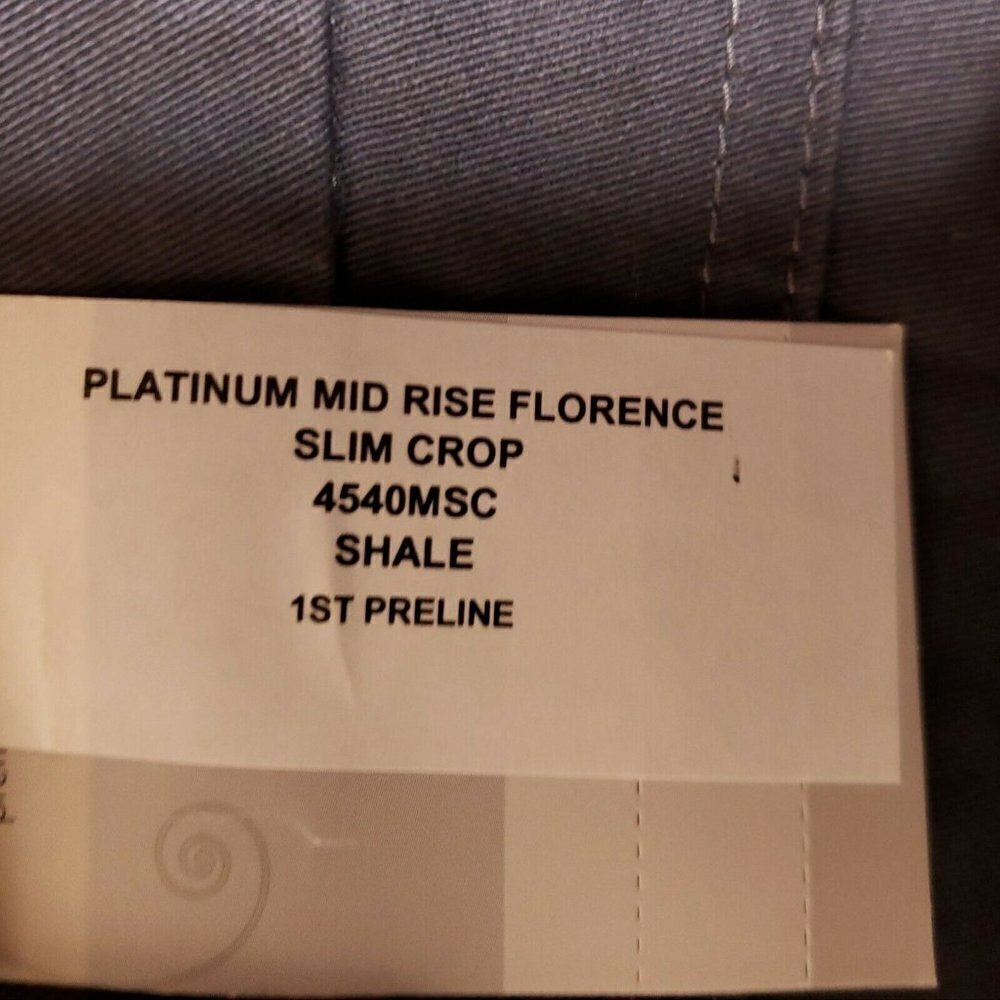 Lee Platinum Label Grey New Midrise Florence Slim Cropped Pants 12 - Picture 8 of 9